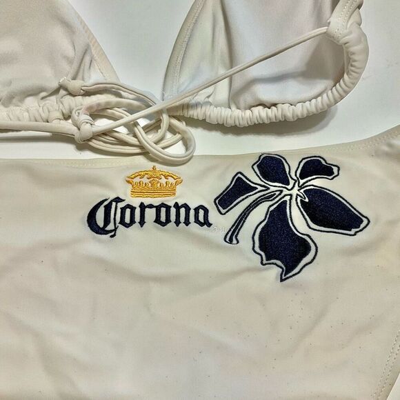 Corona string bikini Y2K White with Logo XL - Picture 6 of 13
